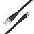 Кабель HOCO X53 USB to iP 2.4A, 1m, silicone, aluminum connectors, Black 905362902 фото