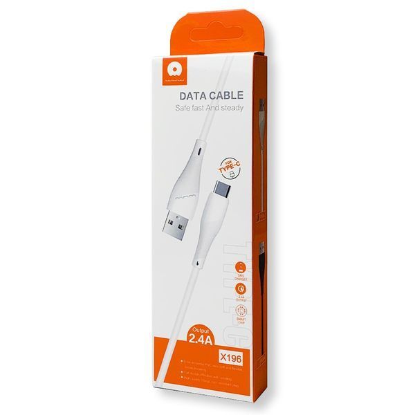 Кабель WUW-X196 USB Type-C 2,4А white 594567267 фото