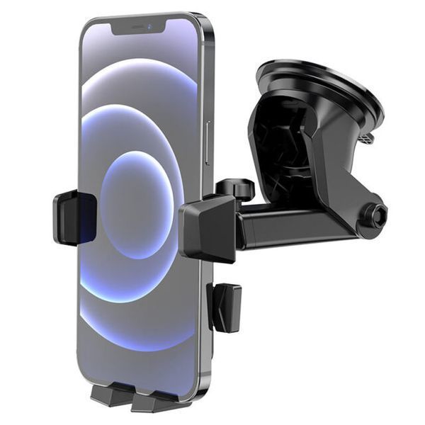 Автодержатель для телефона HOCO CA83 David one-button center console car holder Black 893523477 фото