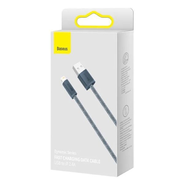 Кабель Baseus Dynamic Series Fast Charging Data Cable USB to iP 2.4A 1m Slate Gray 714592675 фото