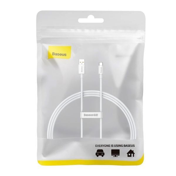 Кабель Baseus Superior Series Fast Charging Data Cable USB to Type-C 100W 1m Moon White 106488744 фото