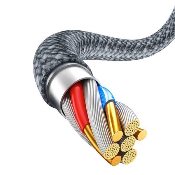 Кабель Baseus Dynamic Series Fast Charging Data Cable USB to iP 2.4A 1m Slate Gray 714592675 фото