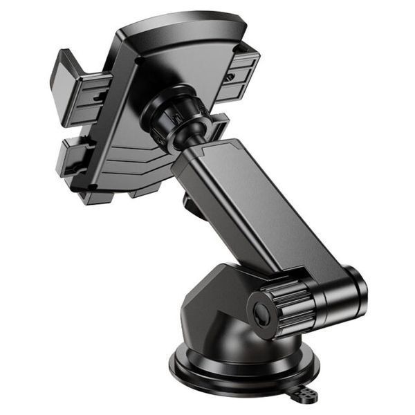 Автодержатель для телефона HOCO CA83 David one-button center console car holder Black 893523477 фото