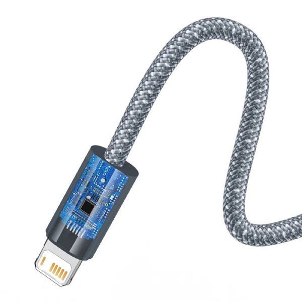 Кабель Baseus Dynamic Series Fast Charging Data Cable USB to iP 2.4A 1m Slate Gray 714592675 фото