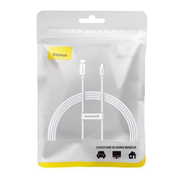Кабель Baseus Superior Series Fast Charging Data Cable USB to Type-C 100W 1.5m Moon White 107947076 фото