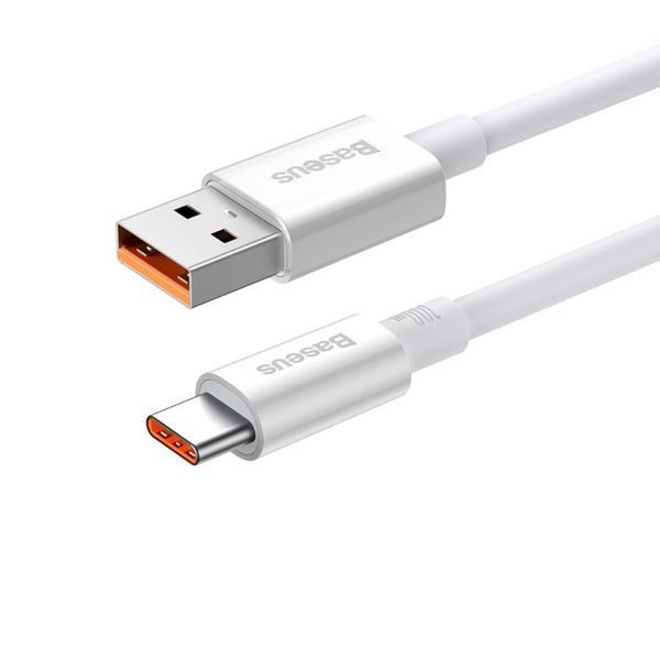 Кабель Baseus Superior Series Fast Charging Data Cable USB to Type-C 100W 1m Moon White 106488744 фото