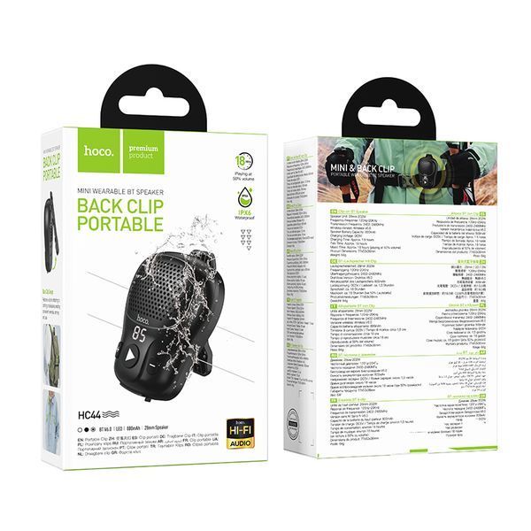 Портативна колонка HOCO HC44 Star wearable BT speaker, 2W, Black 887748257 фото