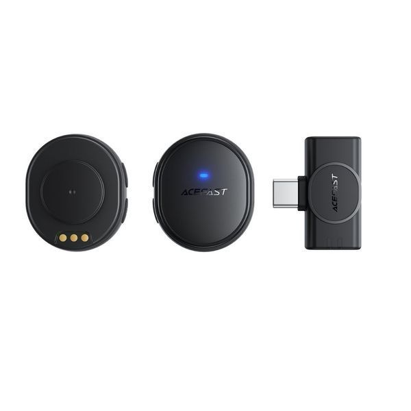 Бездротова мікрофонна система ACEFAST R3 dual-mic (Type-C) Black 113580976 фото