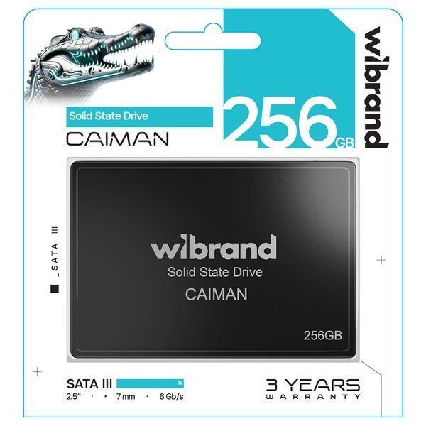 Накопитель SSD Wibrand Caiman 256GB 2.5" 7mm SATAIII Standard 874098591 фото