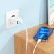 Мережевий зарядний пристрій з кабелем HOCO C105A Stage dual port PD20W+QC3.0 charger set (C to iP)(EU) White 180674968 фото 7