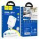 Мережевий зарядний пристрій з кабелем HOCO C105A Stage dual port PD20W+QC3.0 charger set (C to iP)(EU) White 180674968 фото 2