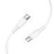 Кабель HOCO X120 Beneficio 60W charging data cable C to C White 912947228 фото 3