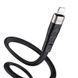 Кабель HOCO X53 USB to iP 2.4A, 1m, silicone, aluminum connectors, Black 905362902 фото 5