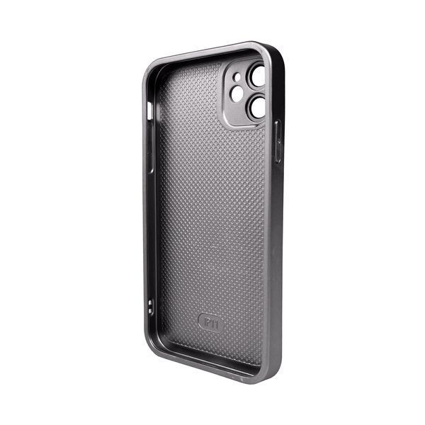 Чехол для смартфона AG Glass Matt Frame Color Logo for Apple iPhone 12 Titanium Grey 381712593 фото
