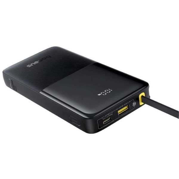 Внешний аккумулятор Baseus Bipow 2 Digital Display Power Bank With Built-in USB-C Cable 10000mah 20W Cluster Black 991498423 фото