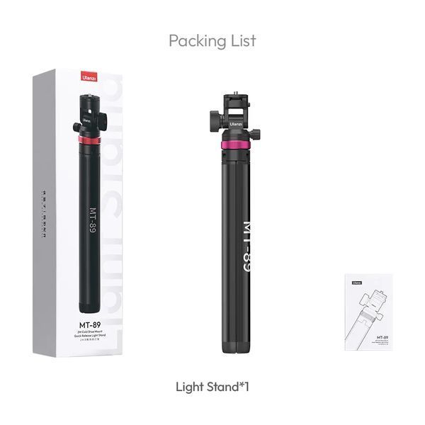 Штатив Ulanzi MT-89 Quick-Release Light Stand with Cold Shoe Mount (39-208cm) (T082 MT-89) 384702274 фото