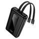 Зовнішній акумулятор HOCO J162A Full power 22.5W+PD20W fully compatible power bank with two cables(20000mAh) Black 960282040 фото 3