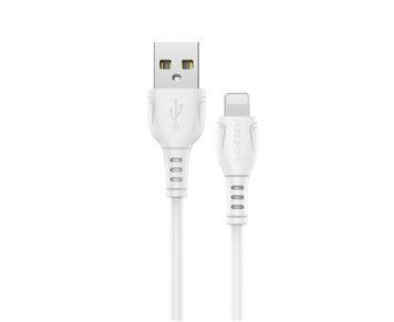 Кабель BOROFONE BX51 USB to iP 2.4A,1m, PVC, PVC connectors, White 528988955 фото