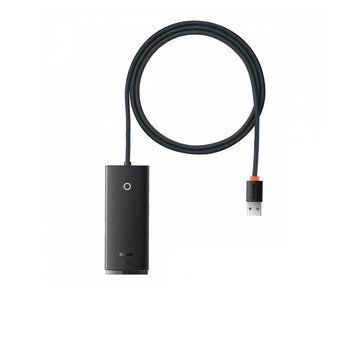 USB-хаб Baseus Lite Series 4-Port USB-A HUB Adapter (USB-A to USB 3.0*4 ) 1m Black 550020822 фото