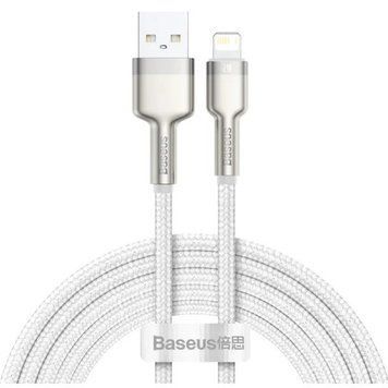 Кабель Baseus Cafule Series Metal Data Cable USB to IP 2.4A 1m White 279919089 фото