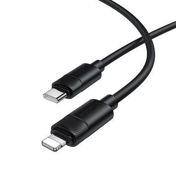 Кабель BOROFONE BX123 Leya PD30W silicone charging data cable iP Black 403935900 фото
