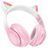 Бездротові накладні навушники HOCO W42 Cat ears BT headphones Cherry Blossom 591460650 фото