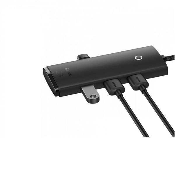 USB-хаб Baseus Lite Series 4-Port USB-A HUB Adapter (USB-A to USB 3.0*4 ) 1m Black 550020822 фото