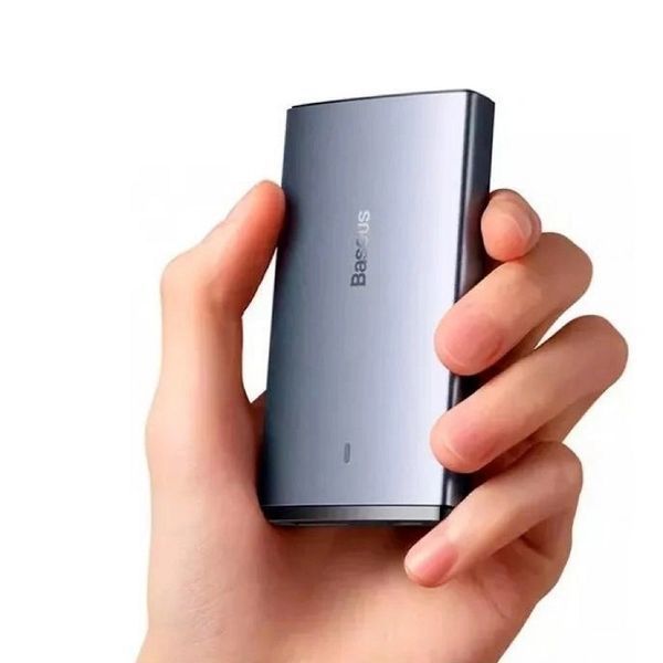 Сетевое зарядное устройство с кабелем Baseus GaN5 Pro Ultra-Slim Fast Charger C+U 65W Gray((With Mini White Cable C to C 100W(20V/5A) 1m Black) 452954534 фото