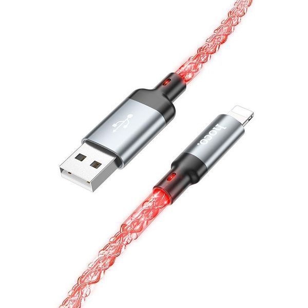 Кабель HOCO U112 Shine charging data cable for iP Gray 470024296 фото