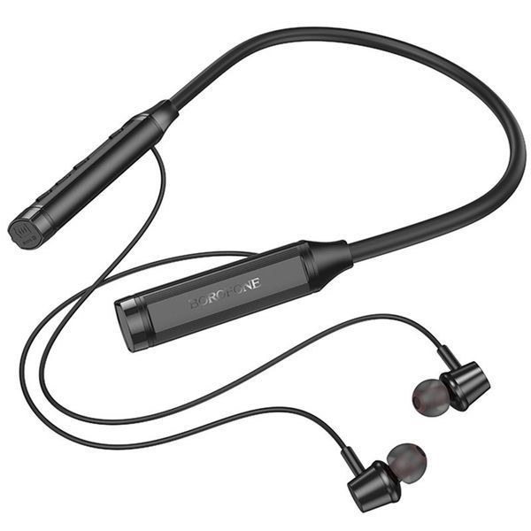 Бездротові спортивні навушники BOROFONE BE66 Motor neck-mounted BT headset Black 127886125 фото