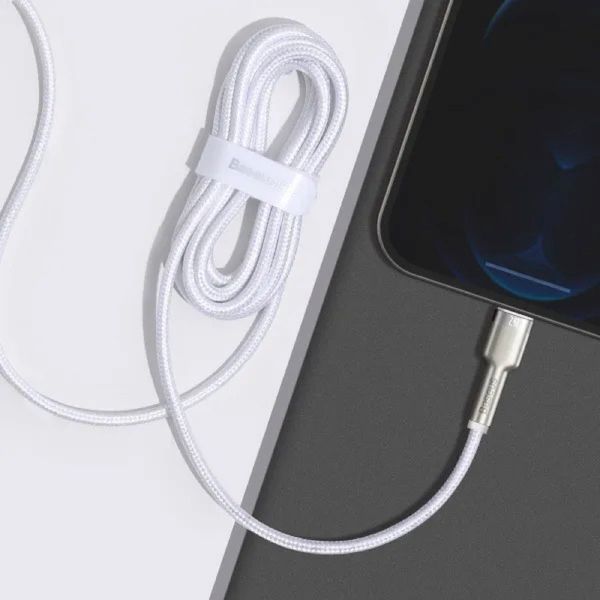 Кабель Baseus Cafule Series Metal Data Cable USB to IP 2.4A 1m White 279919089 фото