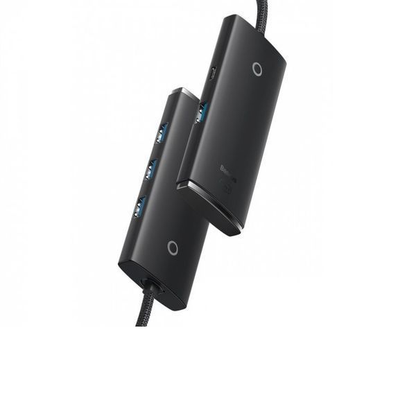 USB-хаб Baseus Lite Series 4-Port USB-A HUB Adapter (USB-A to USB 3.0*4 ) 1m Black 550020822 фото