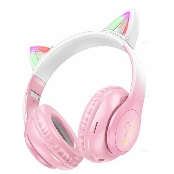 Бездротові накладні навушники HOCO W42 Cat ears BT headphones Cherry Blossom 591460650 фото