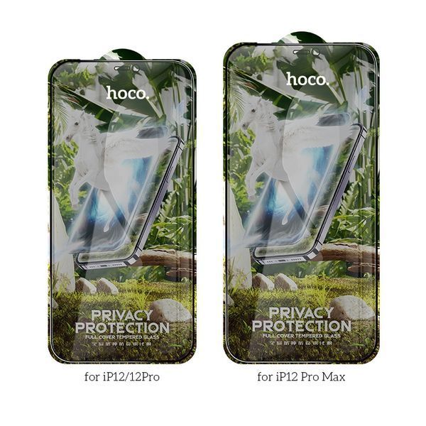 Защитное стекло HOCO Full screen HD privacy protection tempered glass set for iP12 Pro Max (25PCS)(G11) Black 383386181 фото