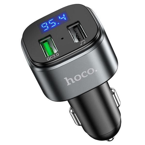 АЗП з FM-модулятором HOCO E67 Fighter QC3.0 18W car BT FM transmitter Black 807280639 фото