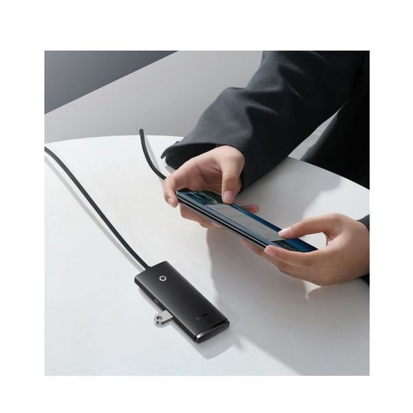 USB-хаб Baseus Lite Series 4-Port USB-A HUB Adapter (USB-A to USB 3.0*4 ) 1m Black 550020822 фото