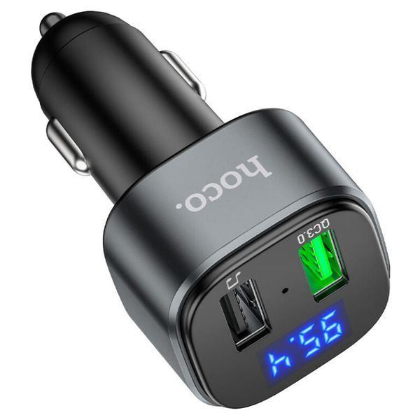 АЗП з FM-модулятором HOCO E67 Fighter QC3.0 18W car BT FM transmitter Black 807280639 фото