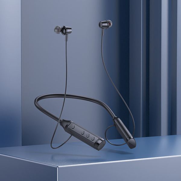 Бездротові спортивні навушники BOROFONE BE66 Motor neck-mounted BT headset Black 127886125 фото