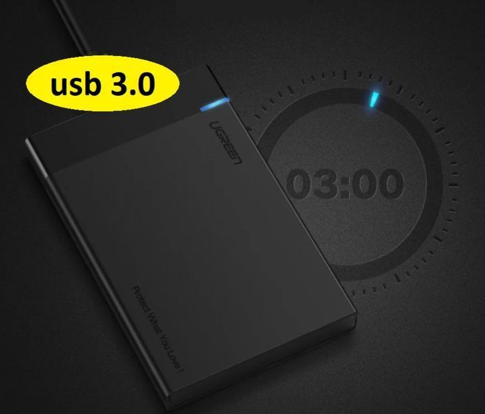 Внешний карман для накопителя UGREEN US221 2.5 Inch Hard Drive Box(UGR-30847) 109464828 фото