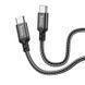 Кабель HOCO X14 Type-C to Type-C 60W, 1m, nylon, aluminum connectors, Black 458053456 фото 3