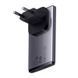 Сетевое зарядное устройство с кабелем Baseus GaN5 Pro Ultra-Slim Fast Charger C+U 65W Gray((With Mini White Cable C to C 100W(20V/5A) 1m Black) 452954534 фото 3